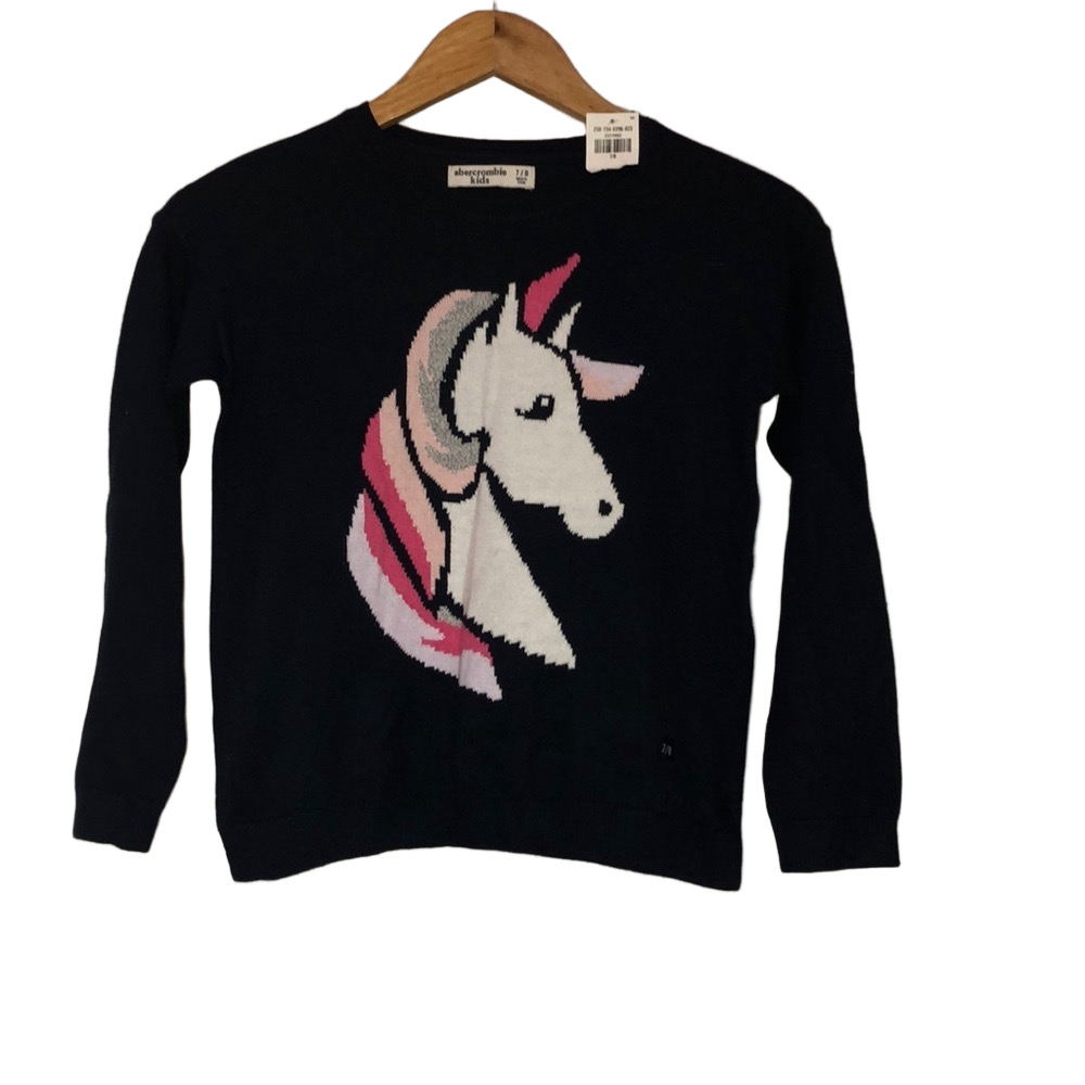Abercrombie kids NWT size 7/8 unicorn sweater..